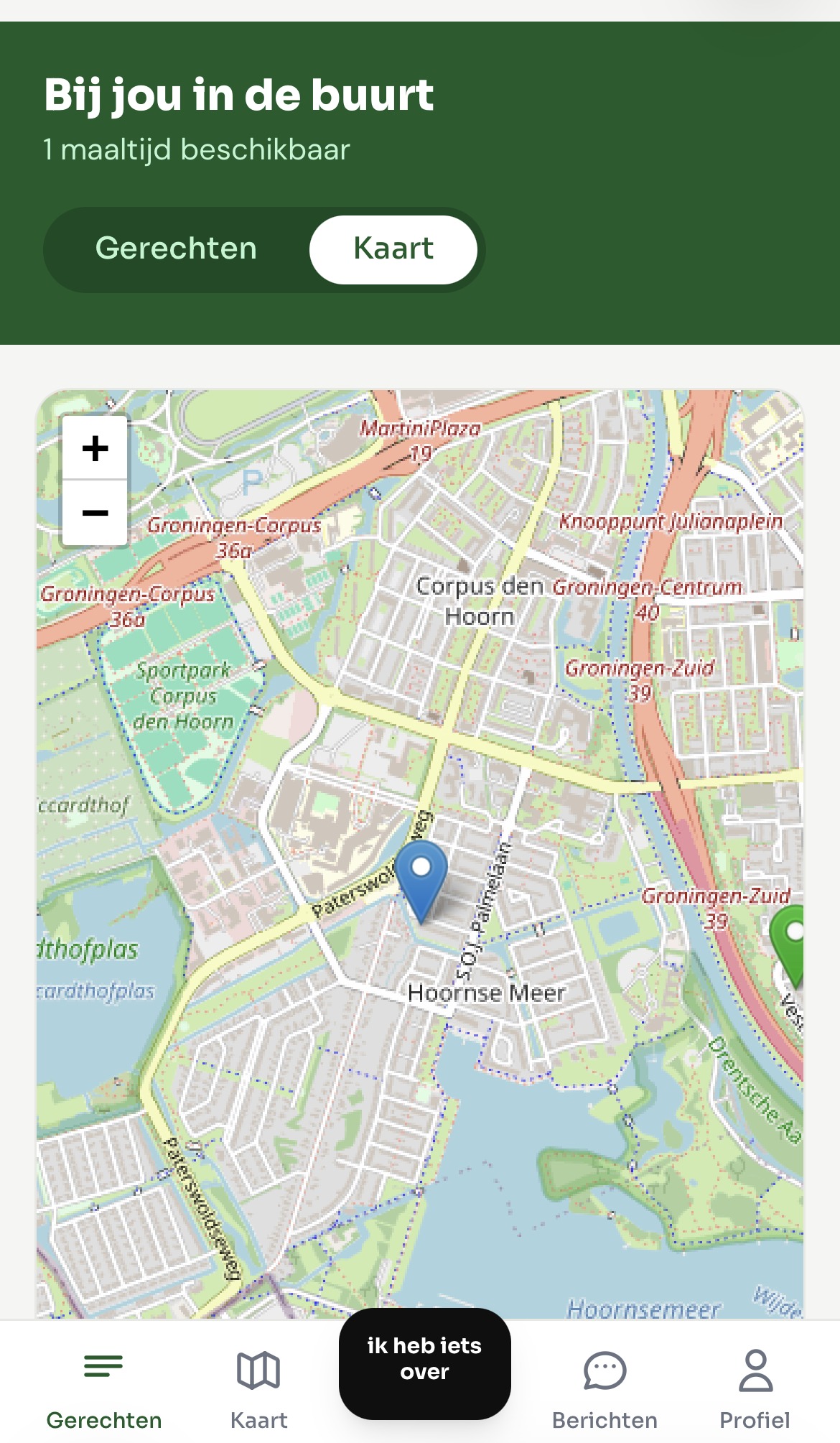OVER app — kaart