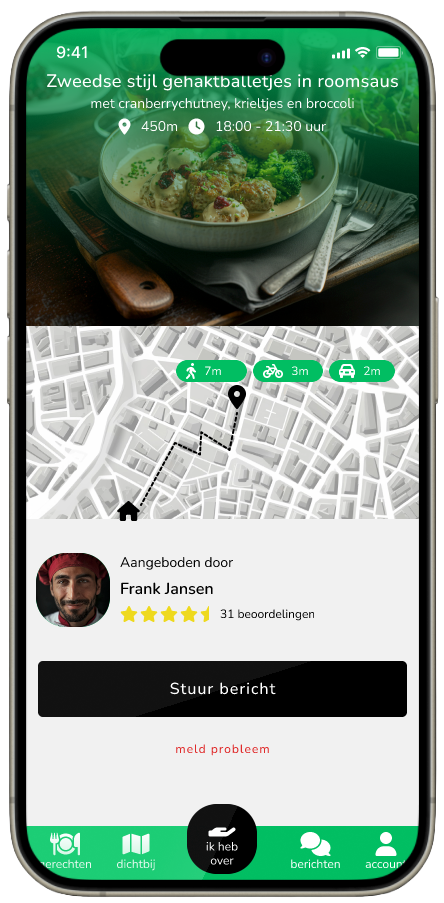 OVER app - gerecht detail